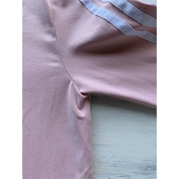 Small, Adidas, Essentials blush beige 3 stripe long sleeve - Picture 8 of 14